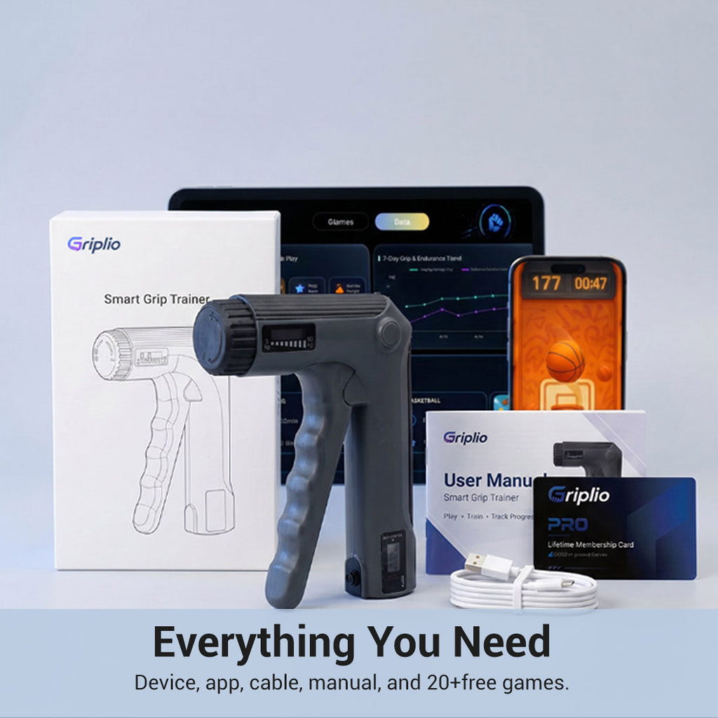 Griplio—Smart Grip Trainer with Game Control & App Tracking
